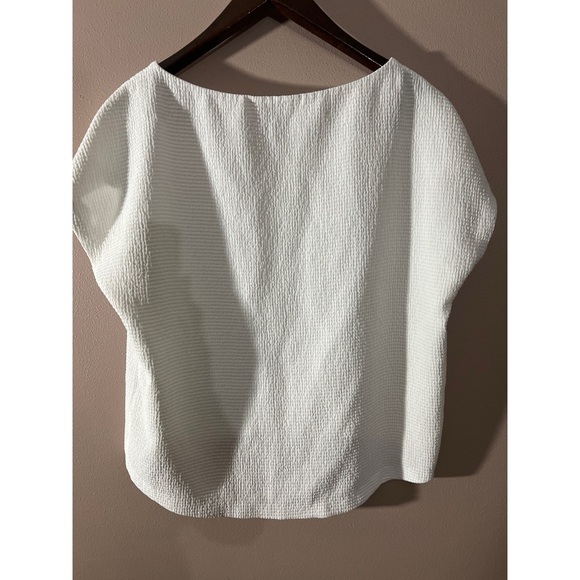 Club Monaco White Flutter Sleeve Blouse - Picture 4 of 4